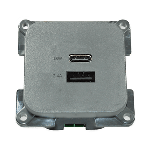 C-line usb laadcontactdoos met usb-a en usb-c - ece r10 - zilver