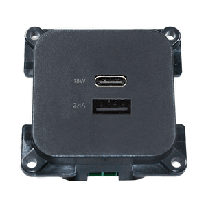 C-line usb laadcontactdoos met usb-a en usb-c - ece r10 - antraciet