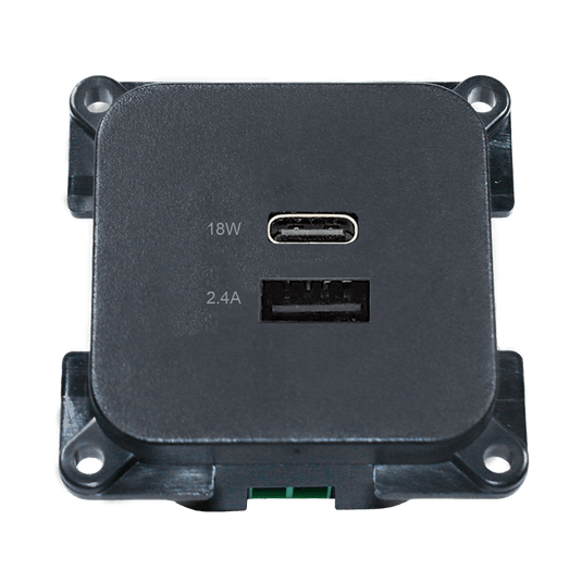 C-line usb laadcontactdoos met usb-a en usb-c - ece r10 - antraciet