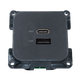 C-line usb laadcontactdoos met usb-a en usb-c - ece r10 - antraciet