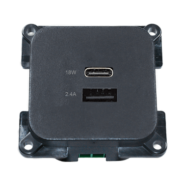 C-line usb laadcontactdoos met usb-a en usb-c - ece r10 - antraciet
