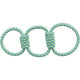 Trixie aquatoy touw trekspeeltje ringen polyester geel groen