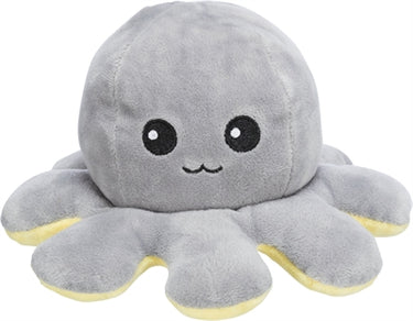 Trixie octopus omkeerbaar pluche grijs geel