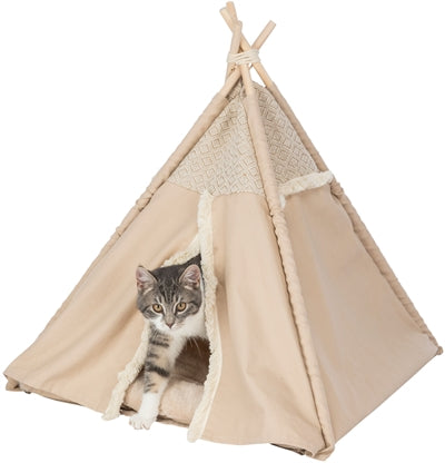 Load image into Gallery viewer, Trixie kattenmand tipi boho beige
