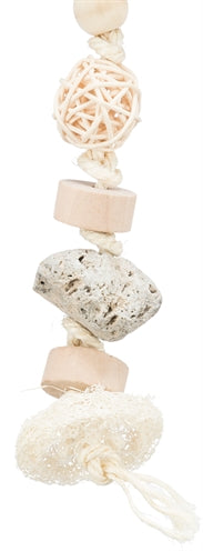 Trixie natuurspeelgoed kokosnoot rotan lavasteen naturel