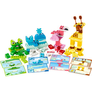 Load image into Gallery viewer, Lego duplo dierenbouwspel educatief montessori speelgoed voor kinderen met dieren figuren 10472
