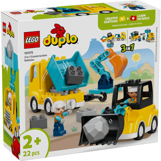 Load image into Gallery viewer, Lego duplo town 10475 - 3-in-1 bouwvoertuigen - creatief speelgoed
