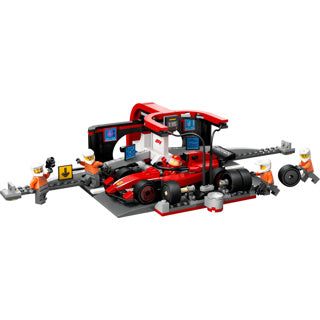 Load image into Gallery viewer, Lego city f1 pitstop en pitcrew met ferrari auto - 60443
