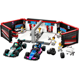 Lego 60444 city f1® garage met mercedes-amg en alpine auto's