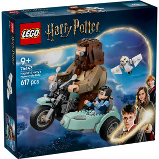 Lego harry potter™ hagrid™ en harry's rit op de motor magisch - 76443