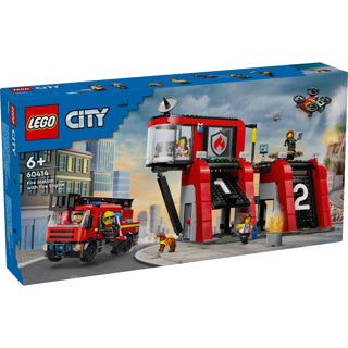 Lego city brandweerkazerne en brandweerauto - 60414