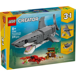 Lego creator 31381 woeste haai met schatkist
