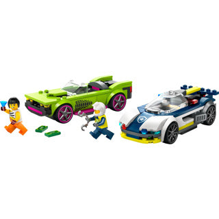Lego city 60415 politiewagen en snelle autoachtervolging