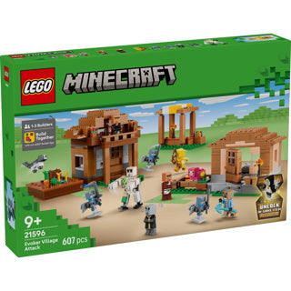 Load image into Gallery viewer, Lego minecraft oproeper dorpsaanval speelgoed voor kinderen met 11 figuren uit de videogame 21596
