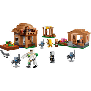 Load image into Gallery viewer, Lego minecraft oproeper dorpsaanval speelgoed voor kinderen met 11 figuren uit de videogame 21596
