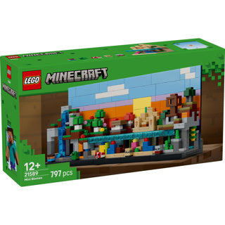 Lego minecraft minibiomen videogame speelgoed voor kinderen en kinderkamer decoratie - 21589