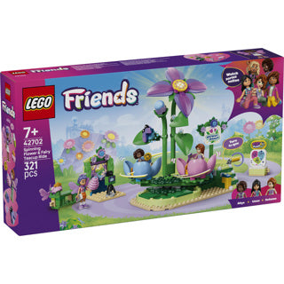 Load image into Gallery viewer, Lego friends draaiende theekopjesattractie met bloementhema speelgoed voor kinderen vanaf 7 jaar 42702
