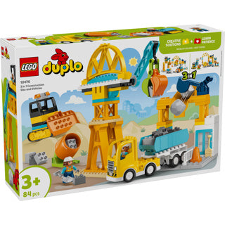 Load image into Gallery viewer, Lego duplo town 10476 3in1 bouwplaats en voertuigen
