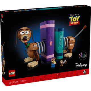 Lego disney en pixar toy story slinky hond boekensteunen bouwpakket voor volwassenen - 43301