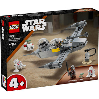 Lego star wars™ mando en grogu’s n-1 starfighter™ - 75410