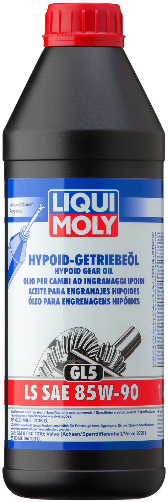 Liqui moly transmissieolie hypoid gl 5 ls hypoid gear oil gl5 ls lm sae 85w-90 1l