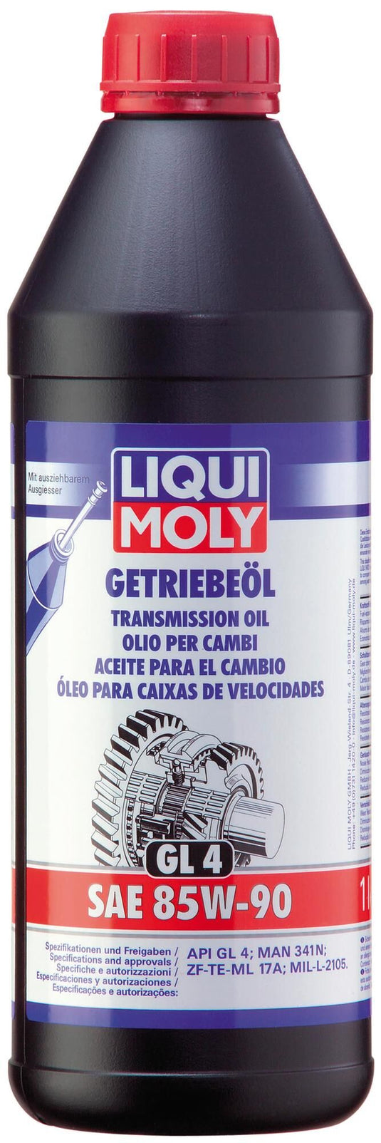 Liqui moly transmissie-olie gl 4 . gear oil gl4 1ltr. sae85w-90