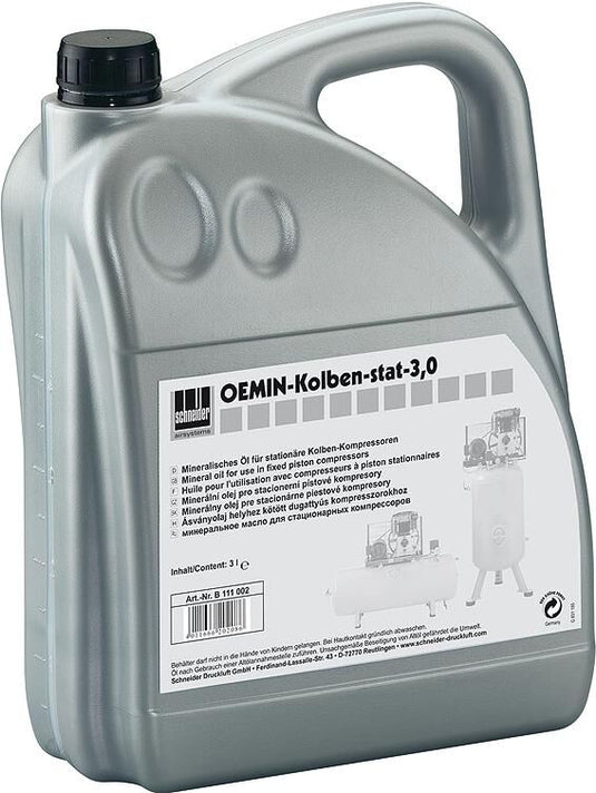 Schneider airsystems smeerolie oemin spez.oel schneider 3 ltr. f.piston compressors