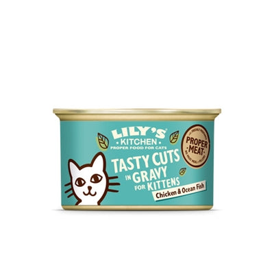 Load image into Gallery viewer, Lily's kitchen Cat kitten chicken ocean fish tasty cuts in gravy
