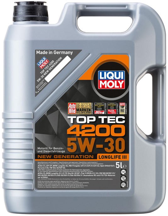 Liqui moly motorolie top tec 4200 new generation top tech 4200 5w-30 5l motoroil