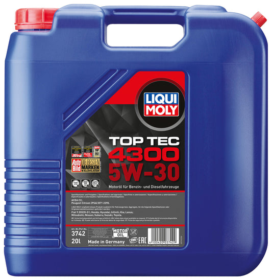 Liqui moly motorolie top tec 4300 top tec 4300 20l 5w-30
