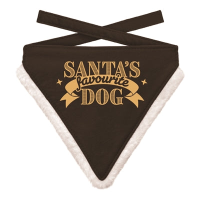 Load image into Gallery viewer, Plenty gifts Kerst bandana santa's favourite dog zwart
