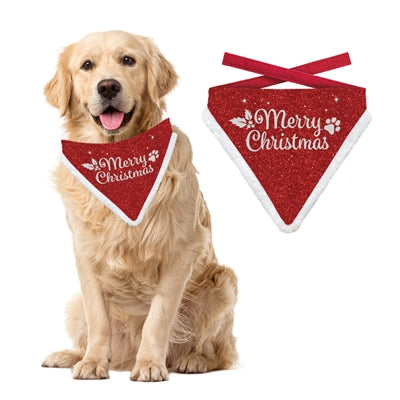 Load image into Gallery viewer, Plenty gifts kerst bandana merry christmas glitter rood
