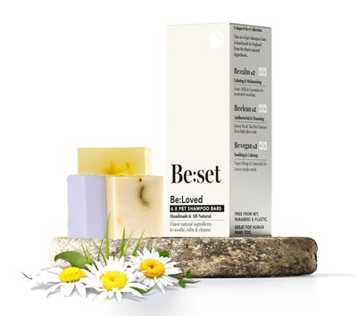 Load image into Gallery viewer, Beloved Shampoo bars giftset soothe. Calm. Cleanse
