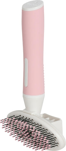 Load image into Gallery viewer, Zolux Anah slickerborstel soft intrekbaar roze wit
