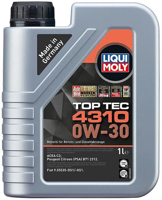 Liqui moly motoröl top tec 4310 oil top tec 4310 0w-30 1l