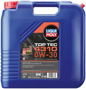 Liqui moly motorolie top tec 4310 top tec 4310 0w-30 20l