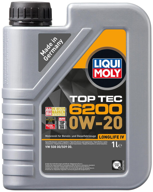 Liqui moly motoröl top tec 6200 oil top tec 6200 1l 0w-20