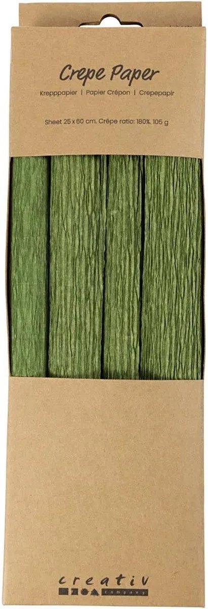 Load image into Gallery viewer, Creativ company crepepapier groen - 4st.
