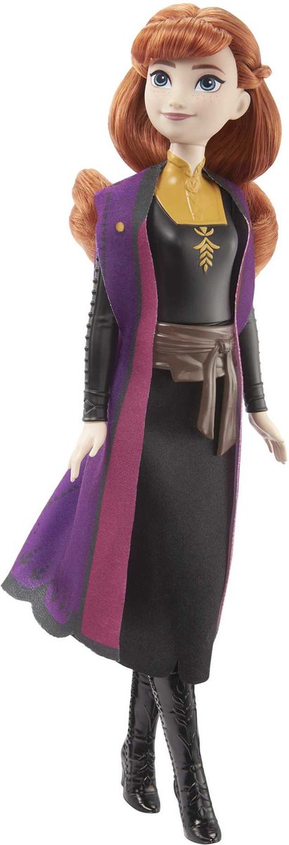 Mattel disney frozen anna - pop - reizende met paarse cape