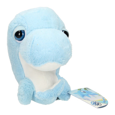 Knuffel big head pluche dolfijn, 21cm