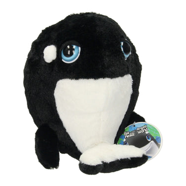 Knuffel big head pluche walvis, 21cm