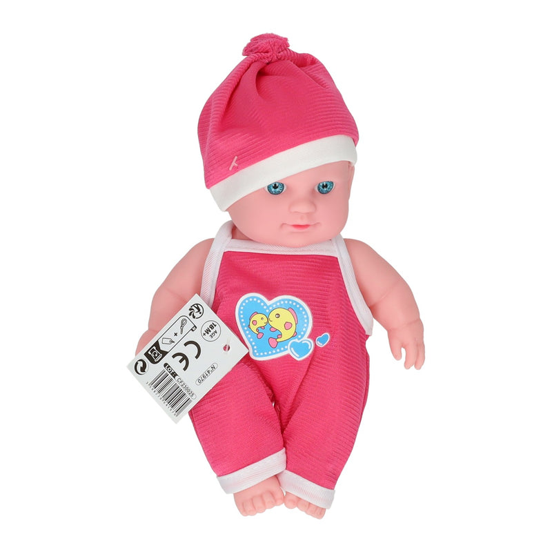Afbeelding laden in galerijviewer, Babypop met rompertje hart en muts
