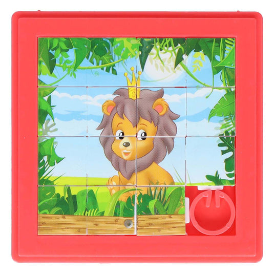 Schuifpuzzel dier - 8x8cm