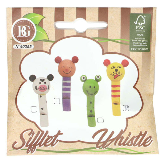 Houten dieren fluitje - 7cm
