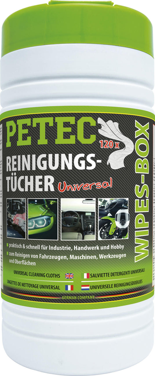 Petec handreinigingsdoek wipes-box cleaning cloths box 120 tuecher