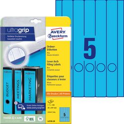Ordnerrugetiketten avery zweckform ultragrip blauw