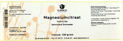 Load image into Gallery viewer, De groene os Magnesiumcitraat hond kat
