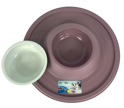 Load image into Gallery viewer, Happy pet Mad about pets voerbak drinkbak volcano blush roze
