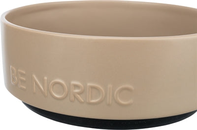 Afbeelding laden in galerijviewer, Trixie be nordic voerbak hond keramiek rubber taupe
