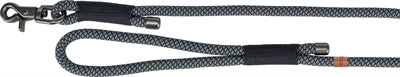 Trixie soft rope hondenriem zwart grijs